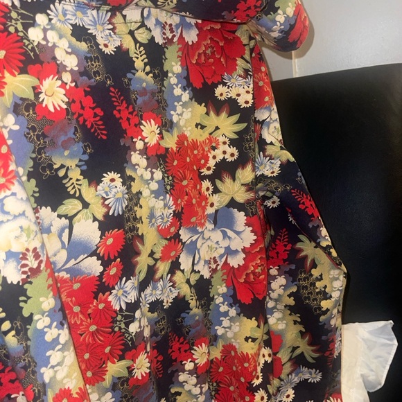 VINTAGE Y2K LUCKY BRAND ASIAN FLORAL PRINT ZIP UP SWEATSHIRT JACKET  SZ XL RARE - Picture 10 of 15